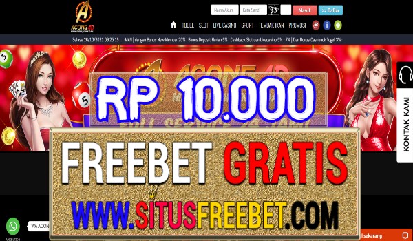 Acong4D Freebet Gratis Tanpa Deposit Rp 10.000 Acong4D Freebet Gratis Tanpa Deposit Rp 10.000