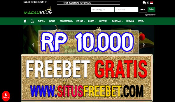 MacauKlub Freebet Gratis Tanpa Deposit Rp 10.000 MacauKlub Freebet Gratis Tanpa Deposit Rp 10.000