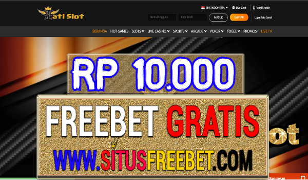 HatiSlot Freebet Gratis Tanpa Deposit Rp 10.000 HatiSlot Freebet Gratis Tanpa Deposit Rp 10.000