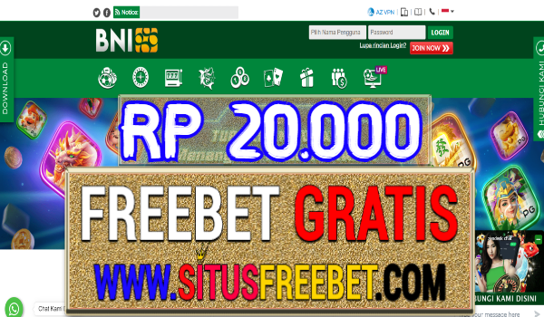 BNI88 Freebet Gratis Tanpa Deposit Rp 20.000 BNI88 Freebet Gratis Tanpa Deposit Rp 20.000
