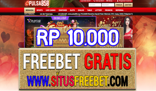 Pulsa858 Freebet Gratis Tanpa Deposit Rp 10.000 Pulsa858 Freebet Gratis Tanpa Deposit Rp 10.000