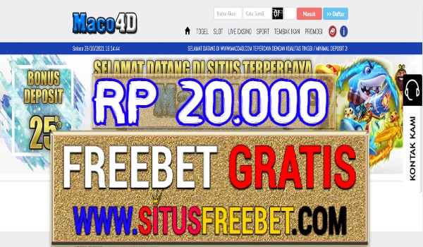 Maco4D Freebet Gratis Tanpa Deposit Rp 20.000 Maco4D Freebet Gratis Tanpa Deposit Rp 20.000