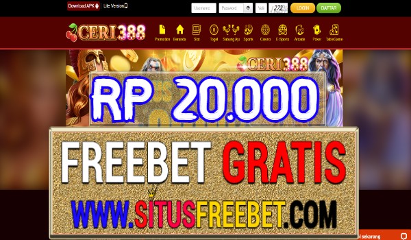 Ceri388 Freebet Gratis Tanpa Deposit Rp 20.000 Ceri388 Freebet Gratis Tanpa Deposit Rp 20.000