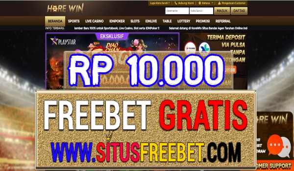 HoreWin Freebet Gratis Tanpa Deposit Rp 10.000 HoreWin Freebet Gratis Tanpa Deposit Rp 10.000