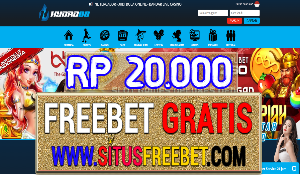 Hydro88 Freebet Gratis Tanpa Deposit Rp 20.000 Hydro88 Freebet Gratis Tanpa Deposit Rp 20.000