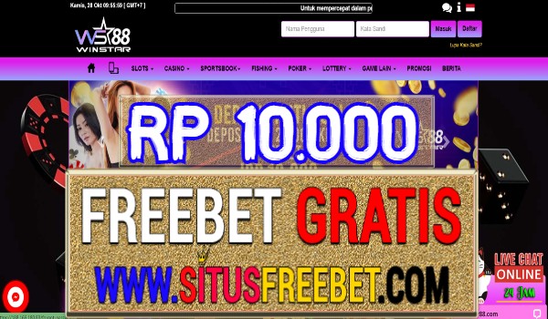 WinStar88 Freebet Gratis Tanpa Deposit Rp 10.000 WinStar88 Freebet Gratis Tanpa Deposit Rp 10.000