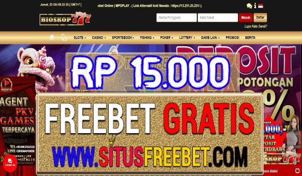Bioskop777 Freebet Gratis Tanpa Deposit Rp 15.000 Bioskop777 Freebet Gratis Tanpa Deposit Rp 15.000