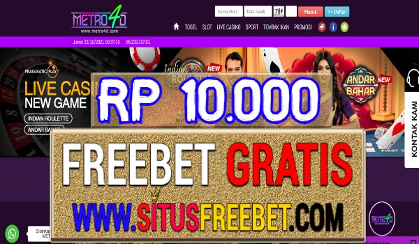 Metro4D Freebet Gratis Tanpa Deposit Rp 10.000 Metro4D Freebet Gratis Tanpa Deposit Rp 10.000