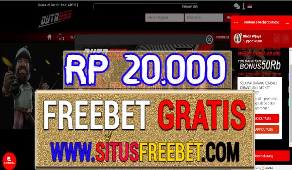Duta555 Freebet Gratis Tanpa Deposit Rp 20.000 Duta555 Freebet Gratis Tanpa Deposit Rp 20.000