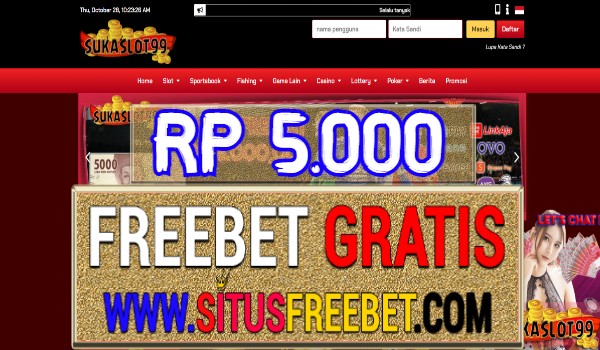 SukaSlot99 Freebet Gratis Tanpa Deposit Rp 5.000 SukaSlot99 Freebet Gratis Tanpa Deposit Rp 5.000
