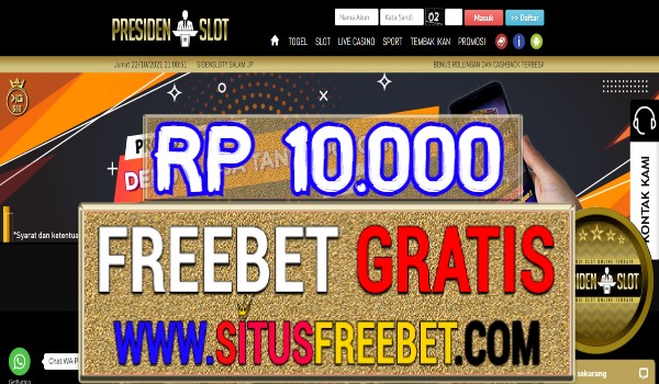 PresidenSlot Freebet Gratis Tanpa Deposit Rp 10.000 PresidenSlot Freebet Gratis Tanpa Deposit Rp 10.000
