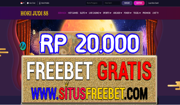 Hokijudi88 Freebet Gratis Tanpa Deposit Rp 20.000 Hokijudi88 Freebet Gratis Tanpa Deposit Rp 20.000
