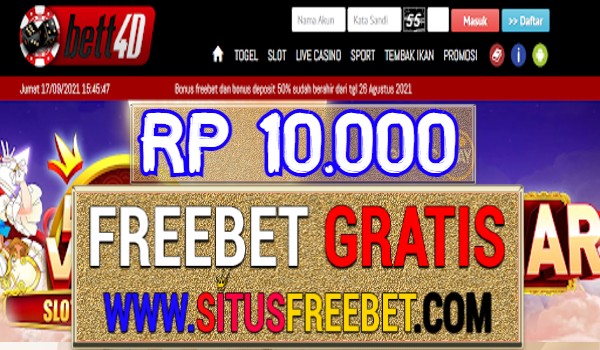 Bett4D Freebet Gratis Tanpa Deposit Rp 10.000 Bett4D Freebet Gratis Tanpa Deposit Rp 10.000