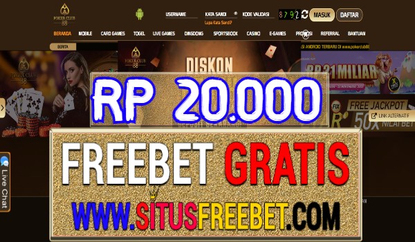 PokerClub88 Freebet Gratis Tanpa Deposit Rp 20.000 PokerClub88 Freebet Gratis Tanpa Deposit Rp 20.000