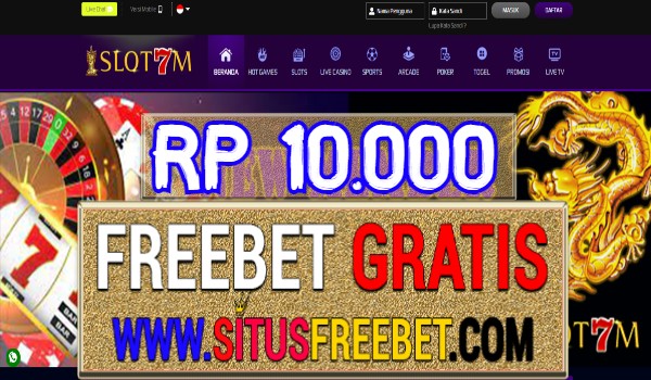 SLOT7M Freebet Gratis Tanpa Deposit Rp 10.000 SLOT7M Freebet Gratis Tanpa Deposit Rp 10.000