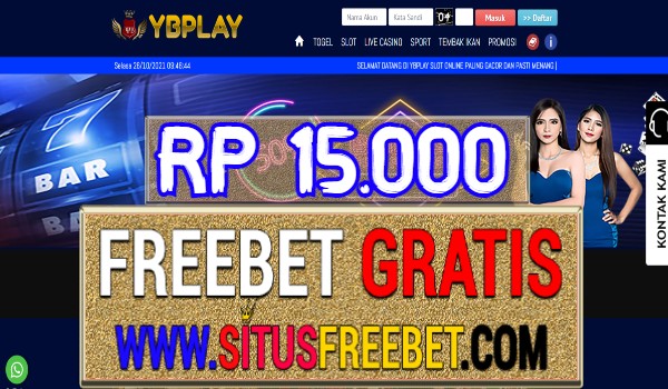 YBPlay Freebet Gratis Tanpa Deposit Rp 15.000 YBPlay Freebet Gratis Tanpa Deposit Rp 15.000