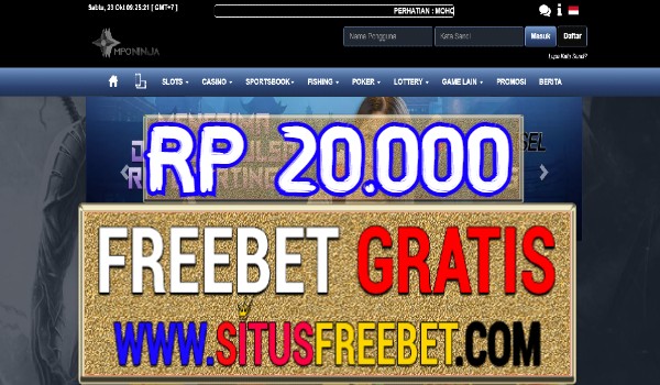 MpoNinja Freebet Gratis Tanpa Deposit Rp 20.000 MpoNinja Freebet Gratis Tanpa Deposit Rp 20.000