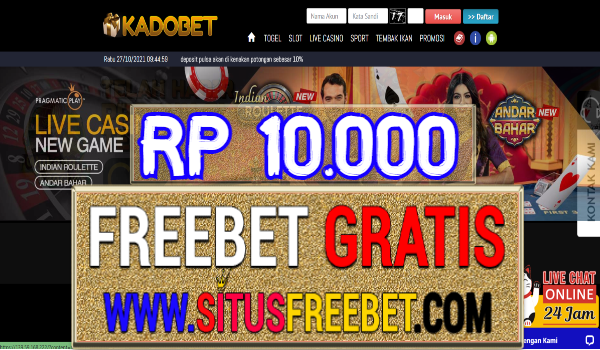 Kadobet Freebet Gratis Tanpa Deposit Rp 10.000 Kadobet Freebet Gratis Tanpa Deposit Rp 10.000