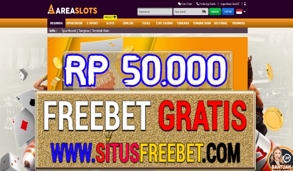 AreaSlots Freebet Gratis Tanpa Deposit Rp 50.000 AreaSlots Freebet Gratis Tanpa Deposit Rp 50.000