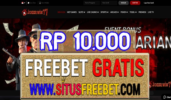 JokerWin77 Freebet Gratis Tanpa Deposit Rp 10.000 JokerWin77 Freebet Gratis Tanpa Deposit Rp 10.000