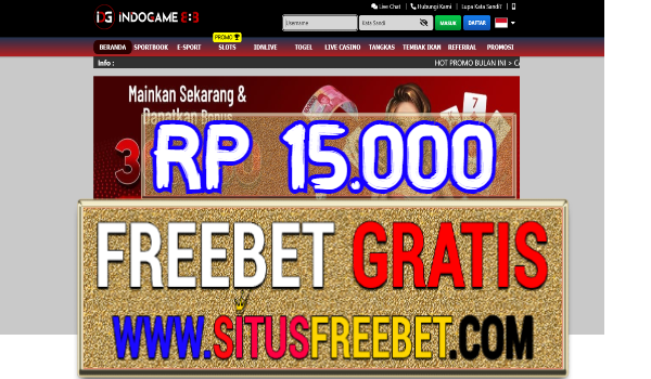 IndoGame Freebet Gratis Tanpa Deposit Rp 15.000 IndoGame Freebet Gratis Tanpa Deposit Rp 15.000