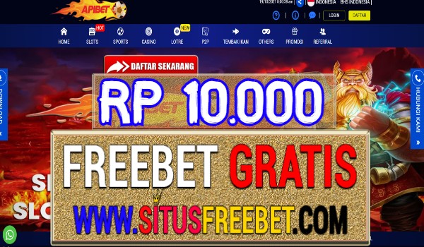 APIBet Freebet Gratis Tanpa Deposit Rp 10.000 APIBet Freebet Gratis Tanpa Deposit Rp 10.000