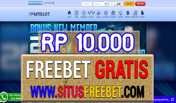 M11SLOT FREEBET GRATIS TANPA DEPOSIT RP 10.000 M11SLOT FREEBET GRATIS TANPA DEPOSIT RP 10.000