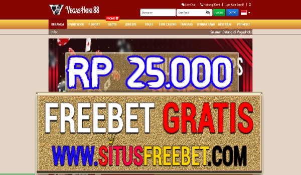 VegasHoki88 Freebet Gratis Tanpa Deposit Rp 25.000 VegasHoki88 Freebet Gratis Tanpa Deposit Rp 25.000