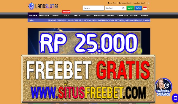 LandSlot88 Freebet Gratis Tanpa Deposit Rp 25.000 LandSlot88 Freebet Gratis Tanpa Deposit Rp 25.000