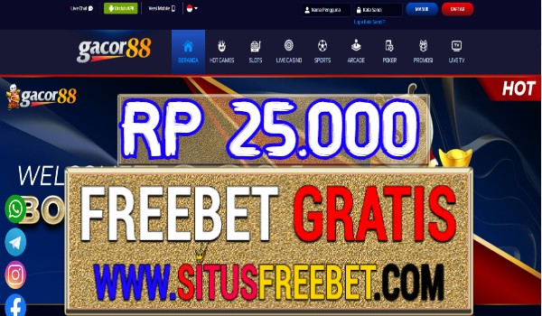 Gacor88 Freebet Gratis Tanpa Deposit Rp 25.000 Gacor88 Freebet Gratis Tanpa Deposit Rp 25.000