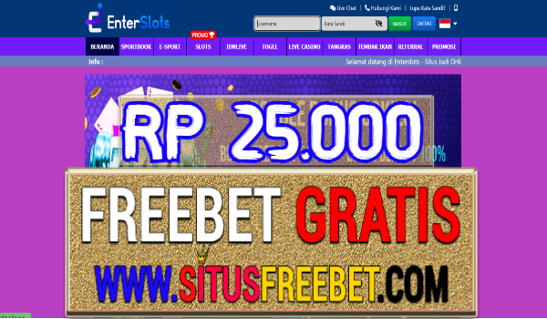 EnterSlots Freebet Gratis Tanpa Deposit Rp 25.000 EnterSlots Freebet Gratis Tanpa Deposit Rp 25.000