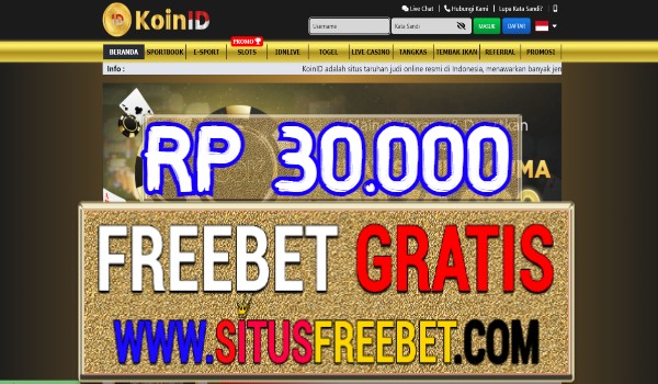 KoinID Freebet Gratis Tanpa Deposit Rp 30.000 KoinID Freebet Gratis Tanpa Deposit Rp 30.000