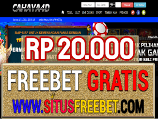 Cahaya4D Freebet Gratis Rp 20.000 Tanpa Deposit