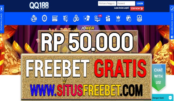 QQ188 Freebet Gratis Rp 50.000 Tanpa Deposit QQ188 Freebet Gratis Rp 50.000 Tanpa Deposit