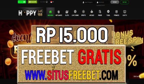 HappyBet188 Freebet Gratis Rp 15.000 Tanpa Deposit HappyBet188 Freebet Gratis Rp 15.000 Tanpa Deposit