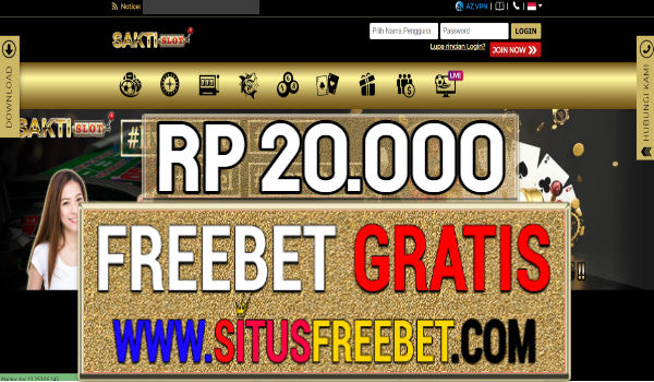 SaktiSlot Freebet Gratis Rp 20.000 Tanpa Deposit SaktiSlot Freebet Gratis Rp 20.000 Tanpa Deposit