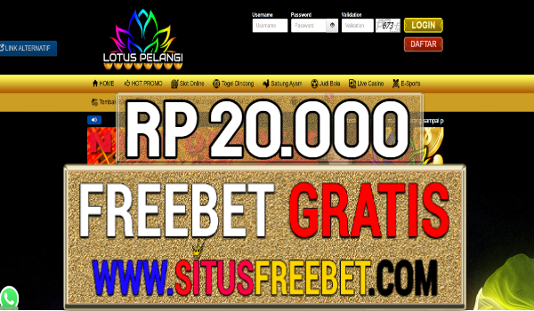 LotusPelangi Freebet Gratis Rp 20.000 Tanpa Deposit LotusPelangi Freebet Gratis Rp 20.000 Tanpa Deposit