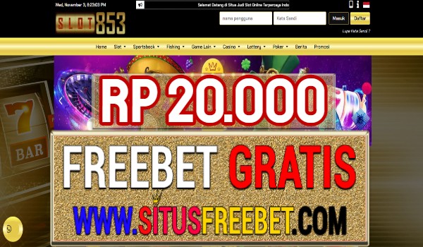 Slot853 Freebet Gratis Rp 20.000 Tanpa Deposit Slot853 Freebet Gratis Rp 20.000 Tanpa Deposit
