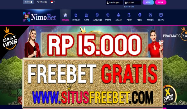 NIMOBET Freebet Gratis Rp 15.000 Tanpa Deposit NIMOBET Freebet Gratis Rp 15.000 Tanpa Deposit