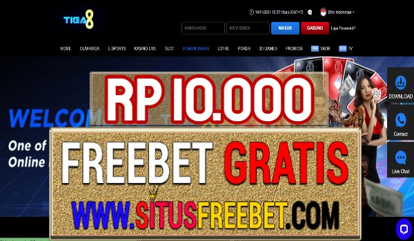 Tiga8 Freebet Gratis Rp 10.000 Tanpa Deposit Tiga8 Freebet Gratis Rp 10.000 Tanpa Deposit