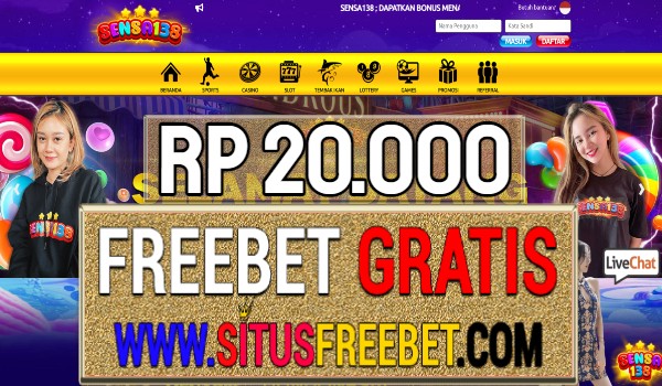Sensa138 Freebet Gratis Rp 20.000 Tanpa Deposit Sensa138 Freebet Gratis Rp 20.000 Tanpa Deposit