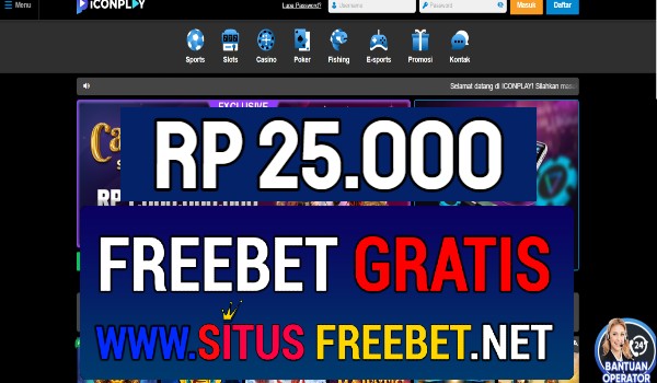 ICONPLAY Freebet Gratis Rp 25.000 Tanpa Deposit ICONPLAY Freebet Gratis Rp 25.000 Tanpa Deposit