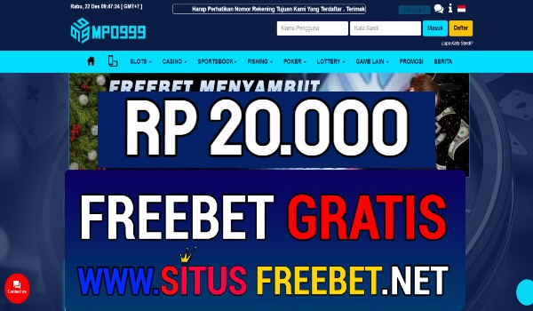 MPO999 Freebet Gratis Rp 20.000 Tanpa Deposit MPO999 Freebet Gratis Rp 20.000 Tanpa Deposit