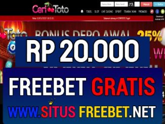 CeriToto Freebet Gratis Rp 20.000 Tanpa Deposit