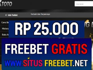 XToto Freebet Gratis Rp 25.000 Tanpa Deposit