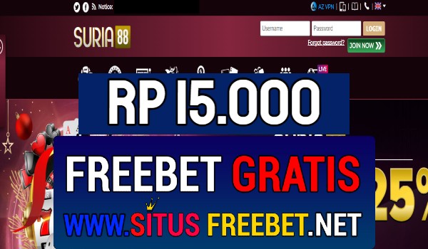 Suria88 Freebet Gratis Rp 15.000 Tanpa Deposit Suria88 Freebet Gratis Rp 15.000 Tanpa Deposit