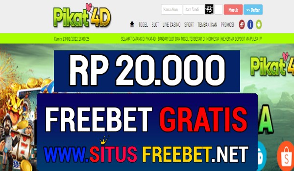 Pikat4D Freebet Gratis Rp 20.000 Tanpa Deposit Pikat4D Freebet Gratis Rp 20.000 Tanpa Deposit