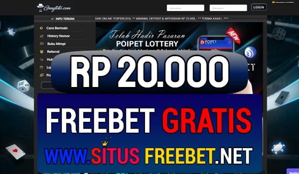 GengToto Freebet Gratis Rp 20.000 Tanpa Deposit GengToto Freebet Gratis Rp 20.000 Tanpa Deposit