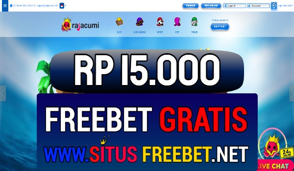 RajaCumi Freebet Gratis Rp 15.000 Tanpa Deposit RajaCumi Freebet Gratis Rp 15.000 Tanpa Deposit
