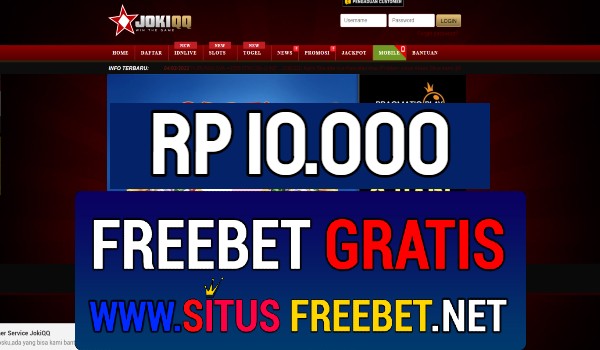 JOKIQQ Freebet Gratis Rp 10.000 Tanpa Deposit JOKIQQ Freebet Gratis Rp 10.000 Tanpa Deposit